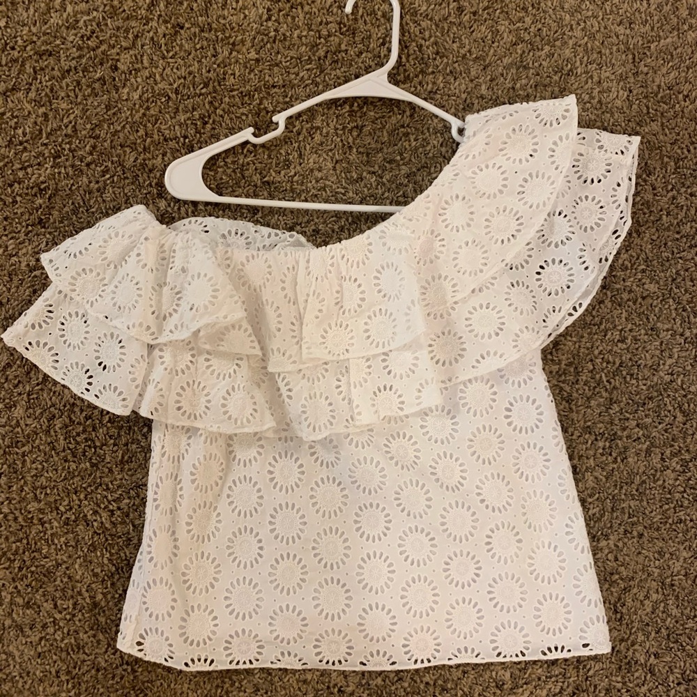 Lilly Pulitzer Eyelet One-Shoulder Top